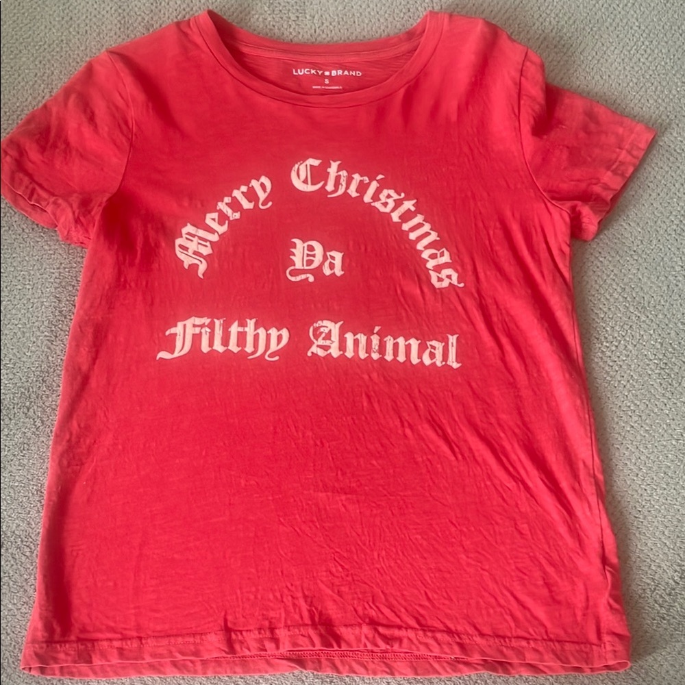 Lucky Brand Kids Red Christmas T-Shirt
